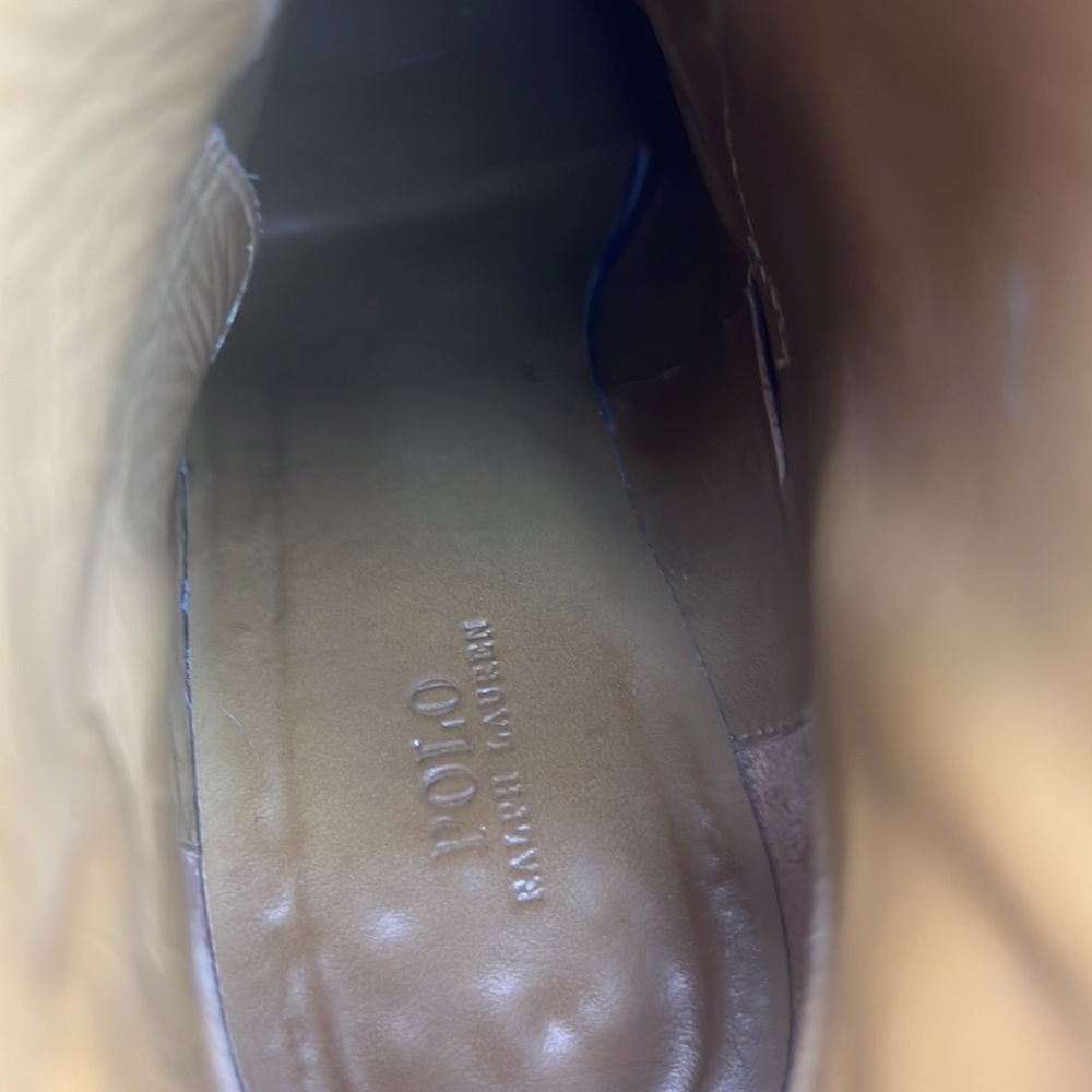 Polo Ralph Lauren NWOT leather heeled ankle boots with braided straps size 38 - Picture 8 of 9